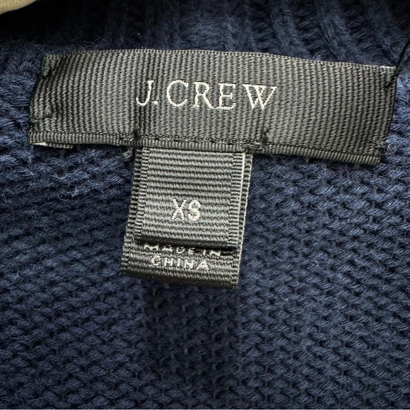 J. Crew Rib Front Knit Open Cardigan Blue Sz XS 100% cotton beach sweater - Picture 4 of 4